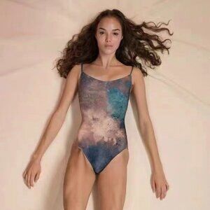 Just a corpse JAC crystal blue (negative) leotard Size S